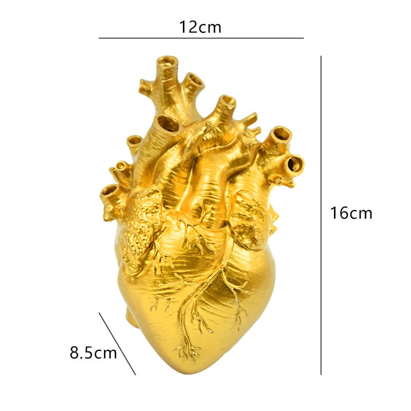 White Heart Irregular Creative Art Vase