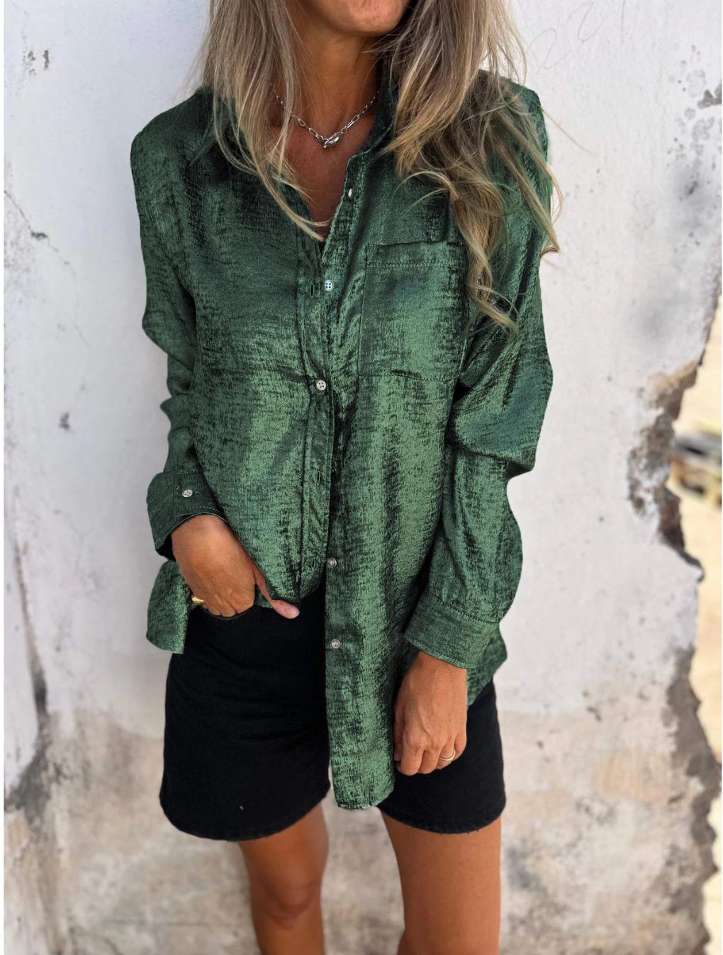 Casual Suede Fashion Lapel ShirtšBuy 2 Free Shipping