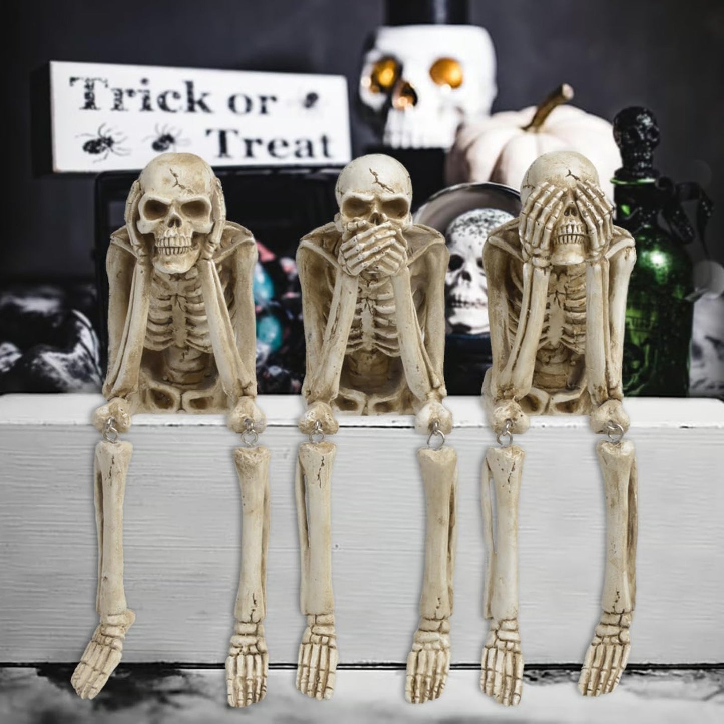 👻Halloween Fireplace Simulation Skull Combination