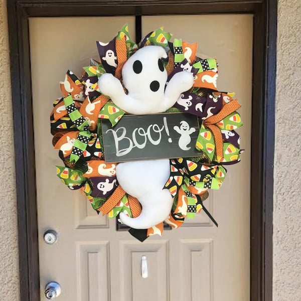 👻 Halloween Ghost Wreath