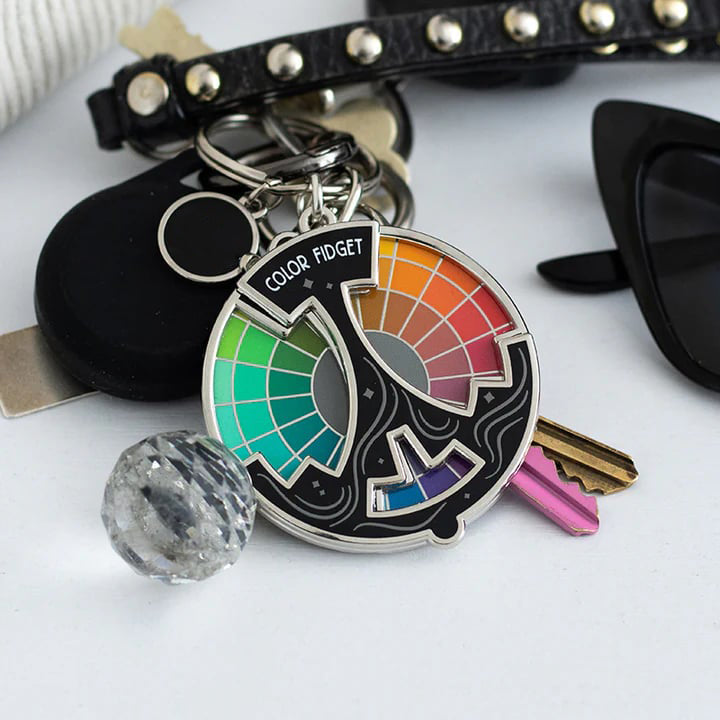 đColor Fidget Enamel Pinâ¨A Wheel Of Twenty Hues