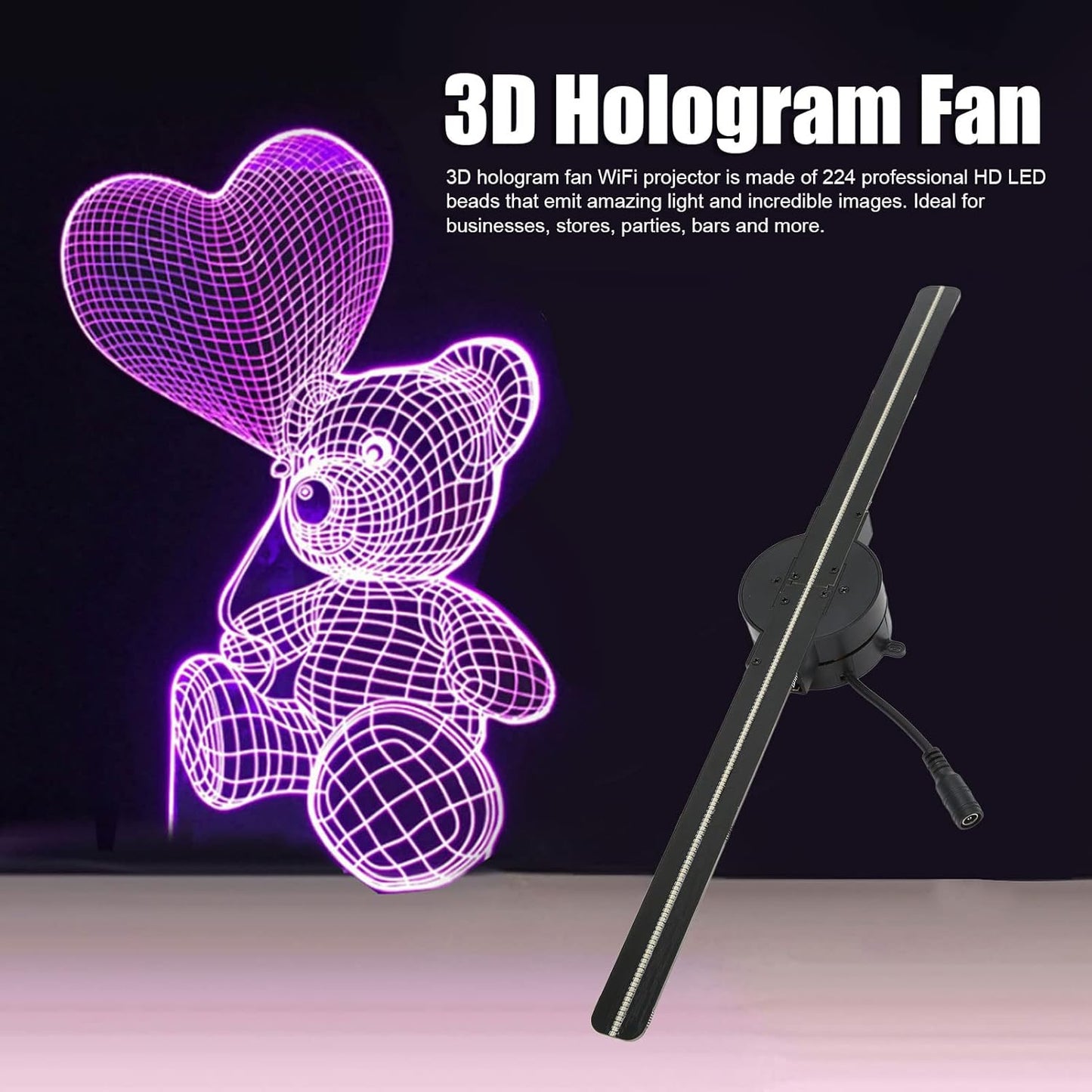 ✨3D Hologram LED Fan Projector
