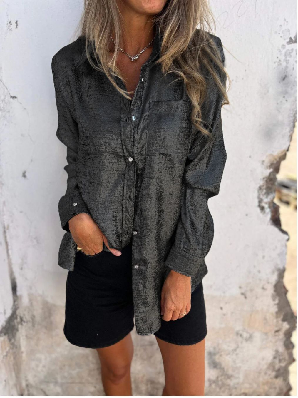 Casual Suede Fashion Lapel ShirtšBuy 2 Free Shipping
