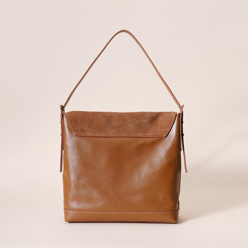Fashionable casual all-match genuine leather shoulder bag for women
