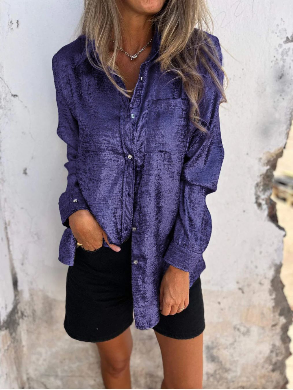 Casual Suede Fashion Lapel ShirtšBuy 2 Free Shipping