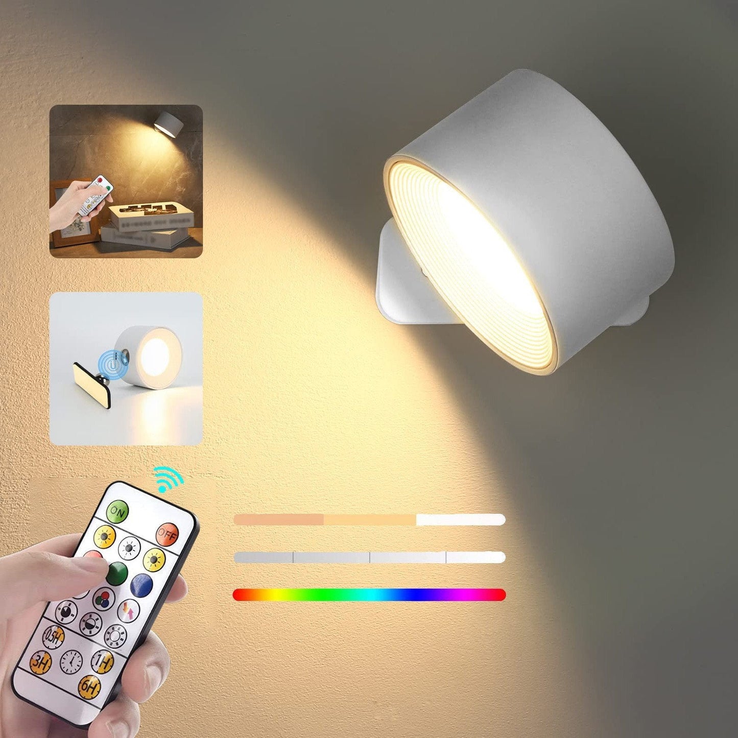 360° Wall Light - Wireless Charging Wall Light