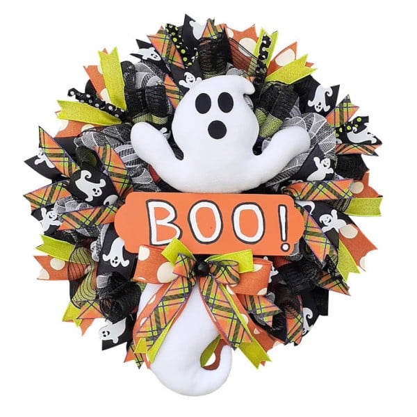 👻 Halloween Ghost Wreath