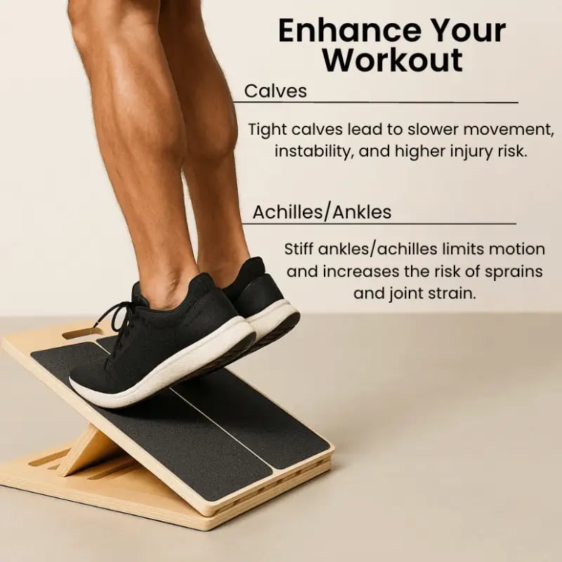 Portable Wooden Slant Board for Calf Stretching