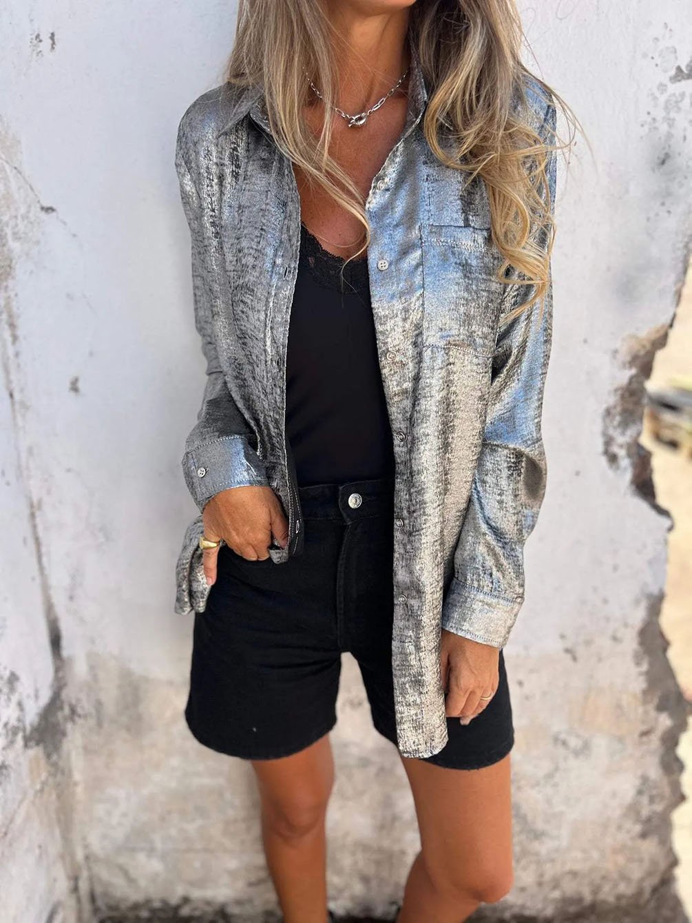 Casual Suede Fashion Lapel ShirtšBuy 2 Free Shipping