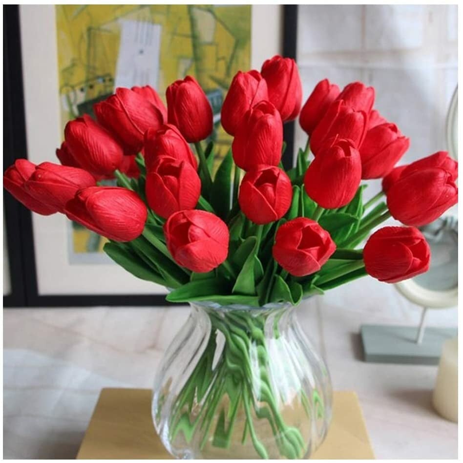 🌷High Quality Artificial Latex Tulips(PCS 10)