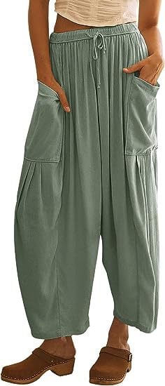 💖Women's Linen Loose Wide Leg Pants with Pockets