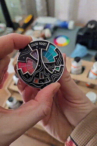 đColor Fidget Enamel Pinâ¨A Wheel Of Twenty Hues