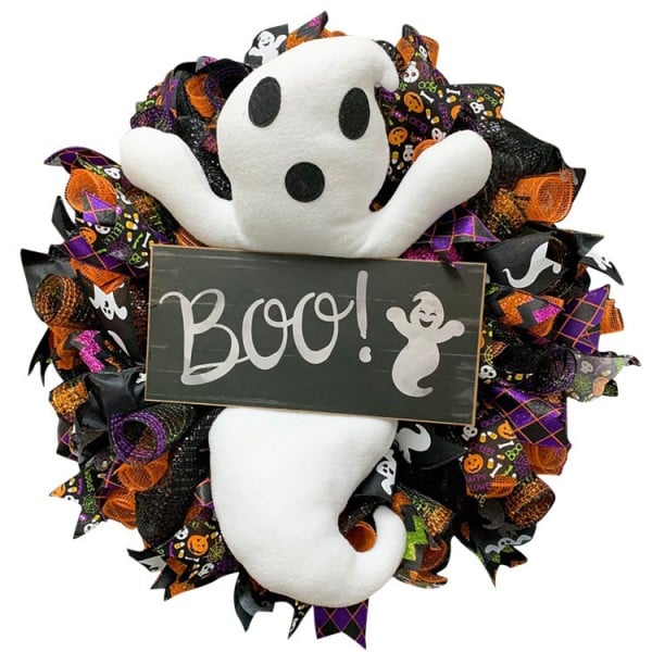 👻 Halloween Ghost Wreath
