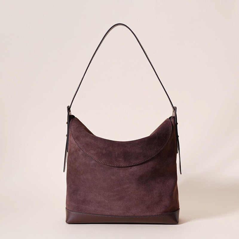 Fashionable casual all-match genuine leather shoulder bag for women