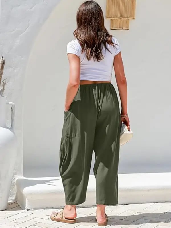 💖Women's Linen Loose Wide Leg Pants with Pockets