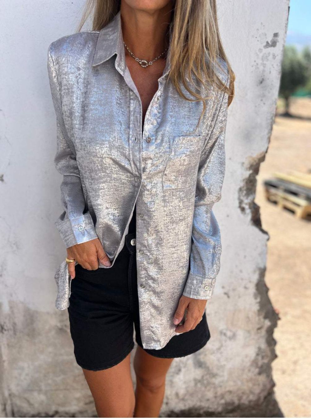 Casual Suede Fashion Lapel ShirtšBuy 2 Free Shipping