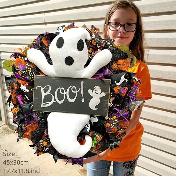 👻 Halloween Ghost Wreath