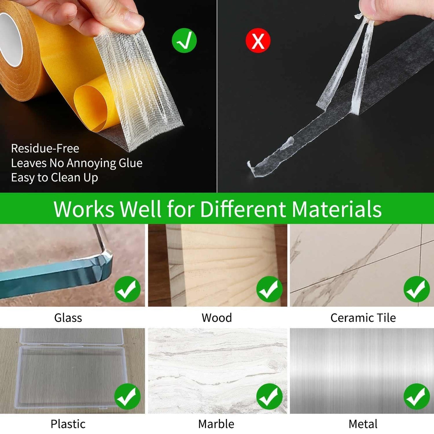 Strong Adhesive Double-Sided Mesh Tape