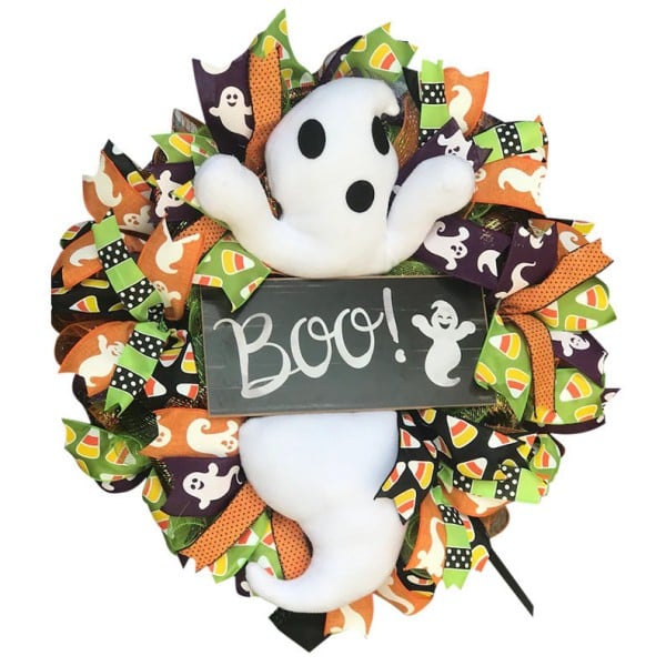👻 Halloween Ghost Wreath