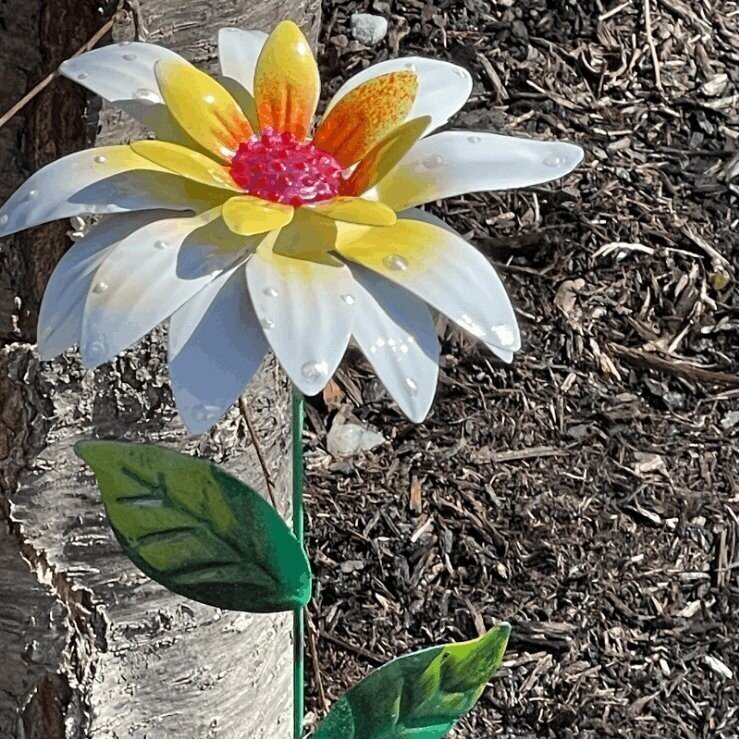 49% OFF - Metal Flowers Garden Stakes