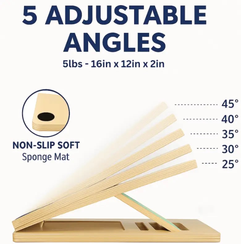 Portable Wooden Slant Board for Calf Stretching