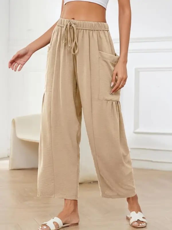 💖Women's Linen Loose Wide Leg Pants with Pockets