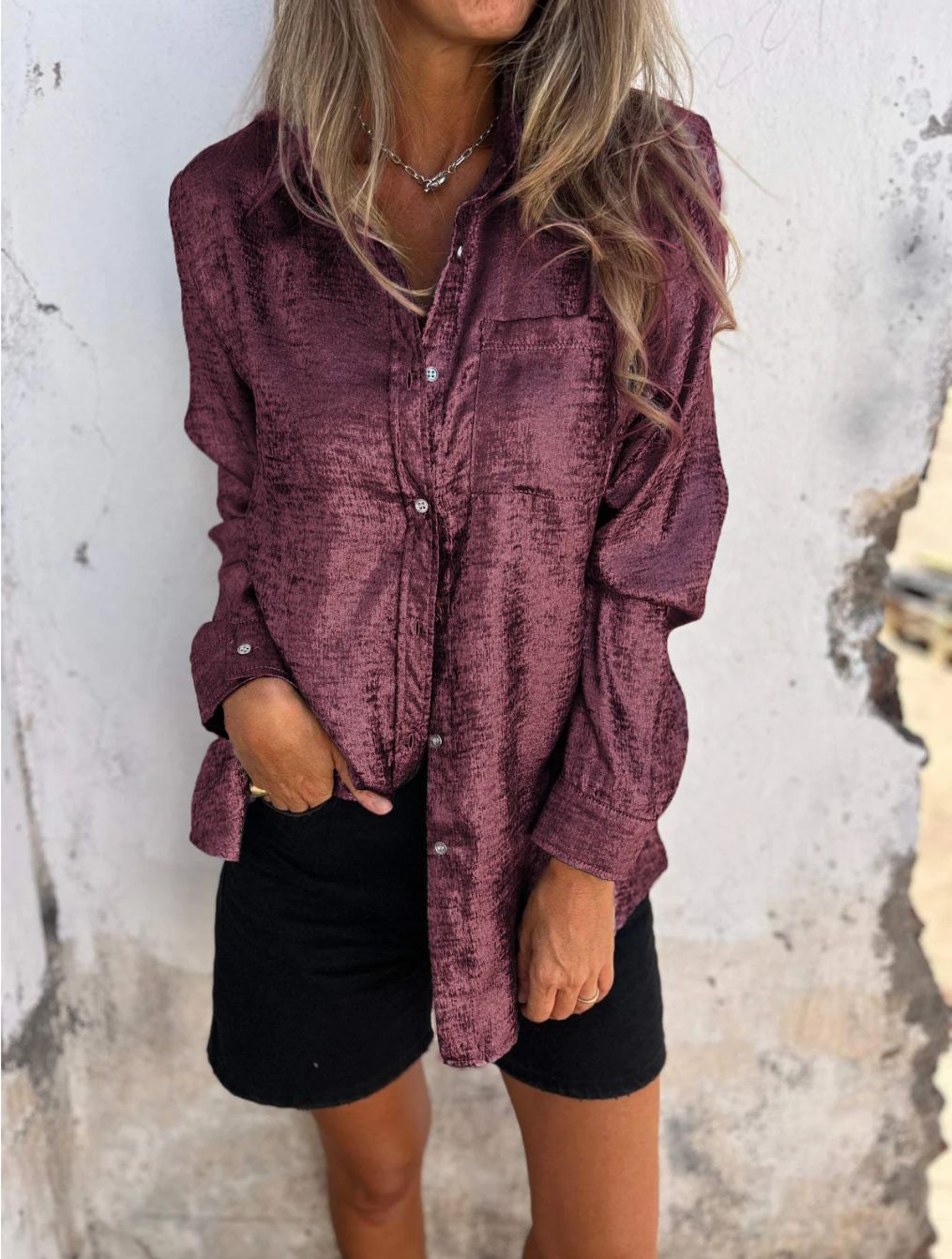 Casual Suede Fashion Lapel ShirtšBuy 2 Free Shipping