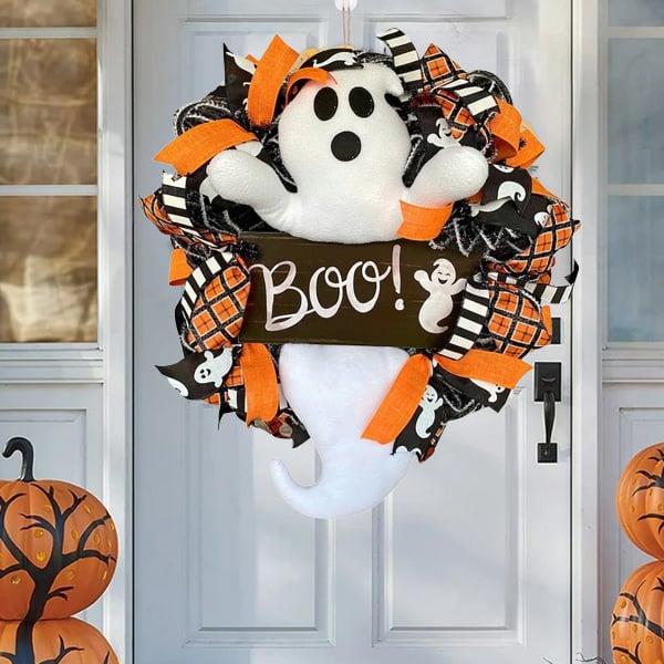 👻 Halloween Ghost Wreath