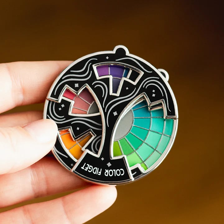 đColor Fidget Enamel Pinâ¨A Wheel Of Twenty Hues