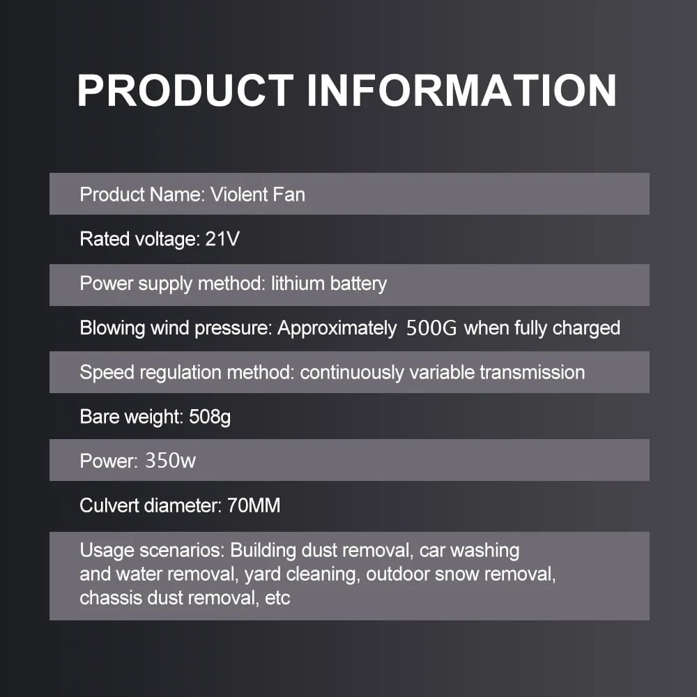 Super Powerful Cordless Turbo Air Duster