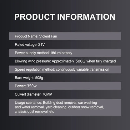 Super Powerful Cordless Turbo Air Duster