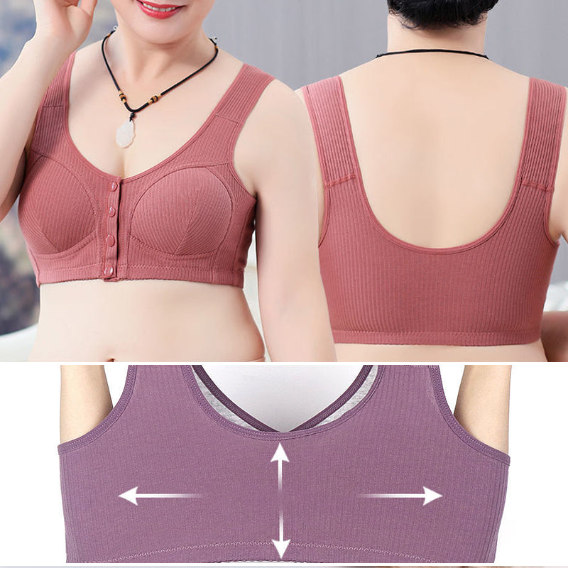 🔥$9.99 New Women’S Front Snap Button Plus Size Bra