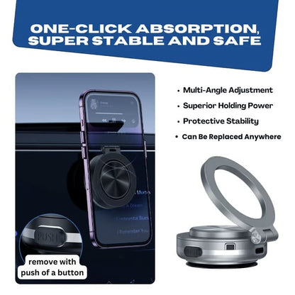 Vacuum Magnetic Car Phone Holder
