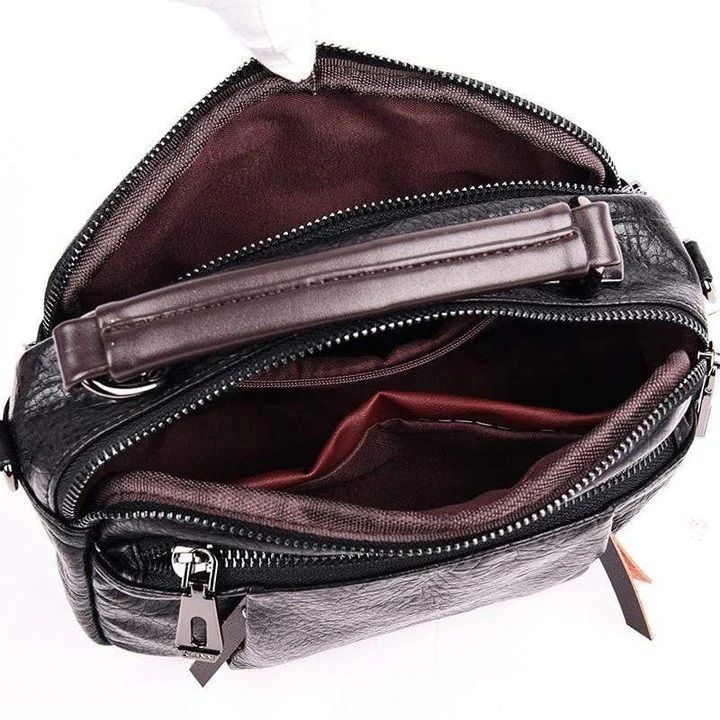 Multi-Pockets Soft Leather Bag