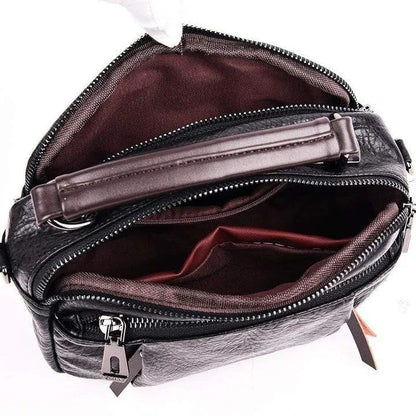 Multi-Pockets Soft Leather Bag