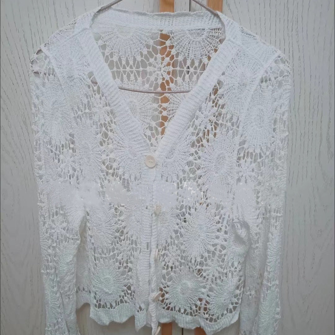 Women Long Sleeve V-Neck Jacket