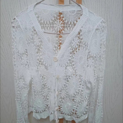 Women Long Sleeve V-Neck Jacket