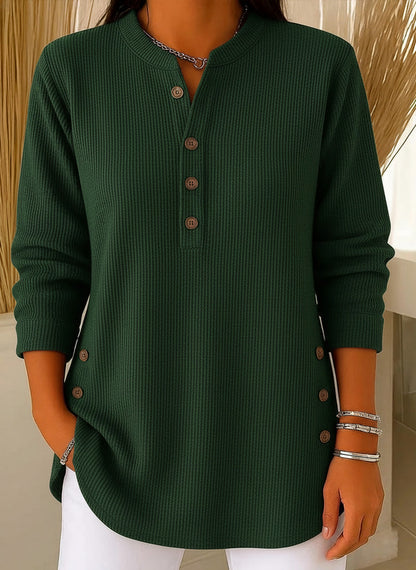 Women's Solid Color Crew Neck Long Sleeve Casual Loose Knit Pullover
