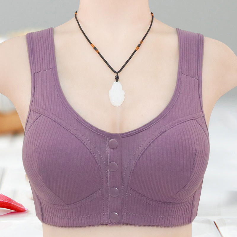 🔥$9.99 New Women’S Front Snap Button Plus Size Bra