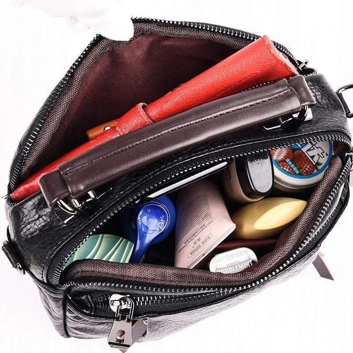 Multi-Pockets Soft Leather Bag