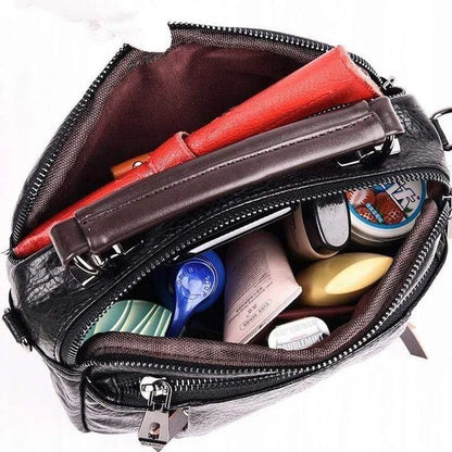 Multi-Pockets Soft Leather Bag