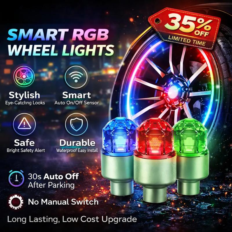 LED Wheel Lights | Waterproof Luminous Car Tire Valve Caps