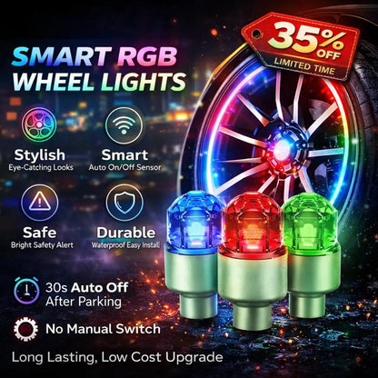 LED Wheel Lights | Waterproof Luminous Car Tire Valve Caps