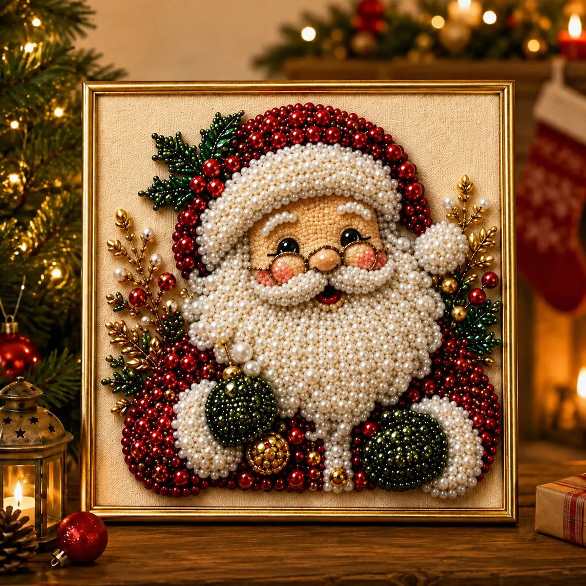 🎄 LAST DAY 49% OFF – Premium 3D Pearl Christmas Diamond Painting Art Kit ⛄️