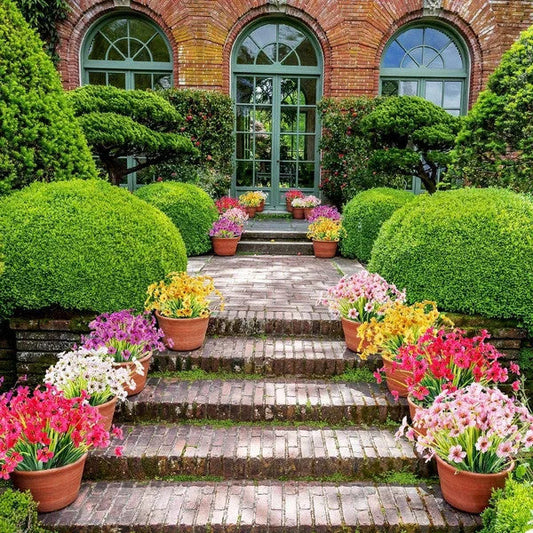 Outdoor Artificial Flowers💐1 Bundle(Includes 30 Flowers)