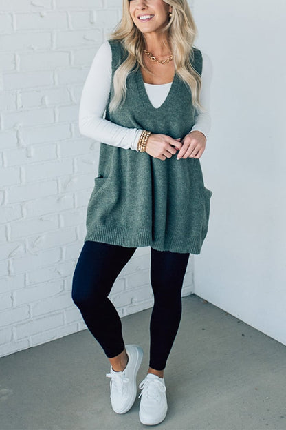 Cozy Pocket Sweater Vest | Buy 2 Free Shipping