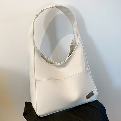 Simple PU leather tote bag