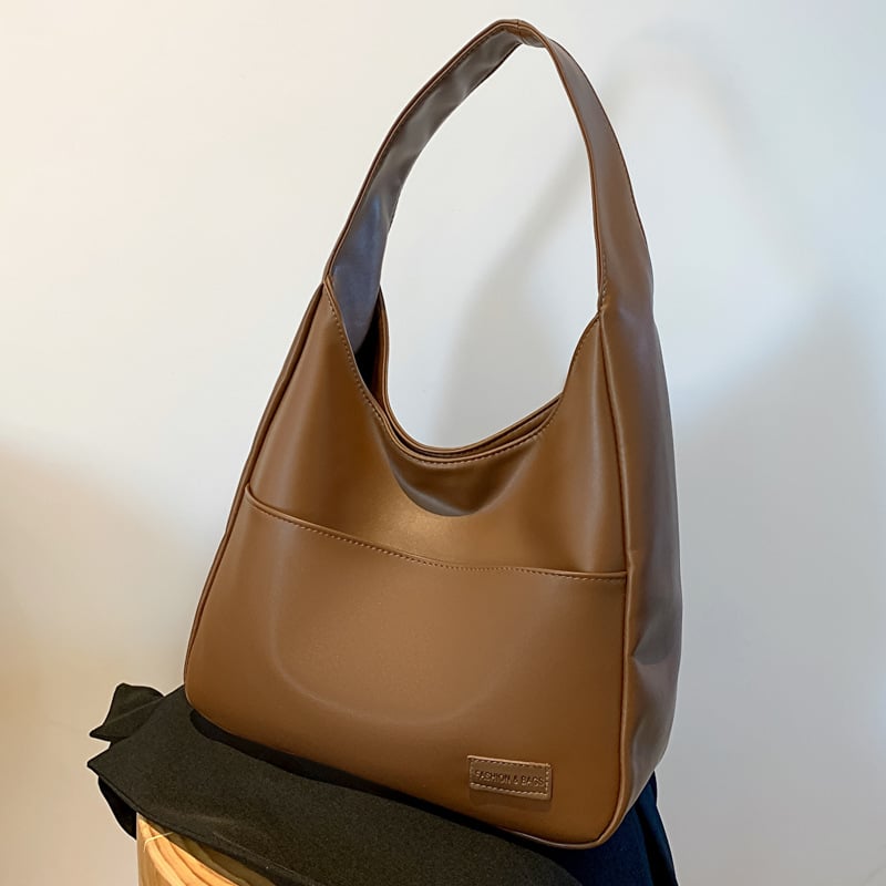 Simple PU leather tote bag