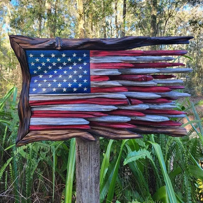 Wooden American Flag-BUY 2 FREE SHIPPING