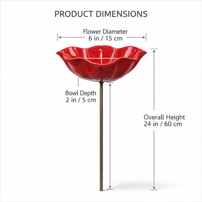 🐦 Handcrafted Outdoor Metal Flower Garden Stakes